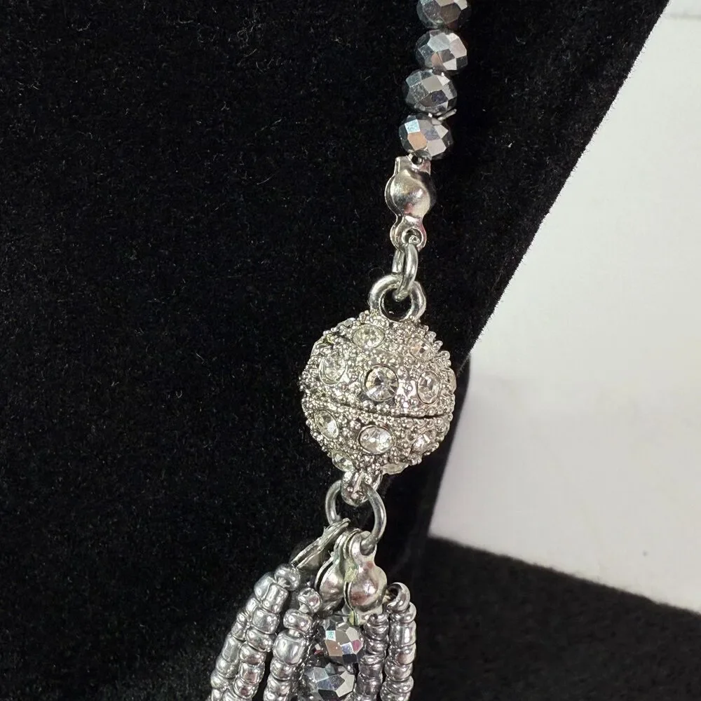 no brand silver beaded